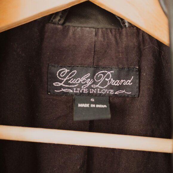 Lucky Brand Leather Moto Jacket - Picture 2 of 4